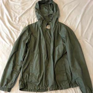 army green windbreaker